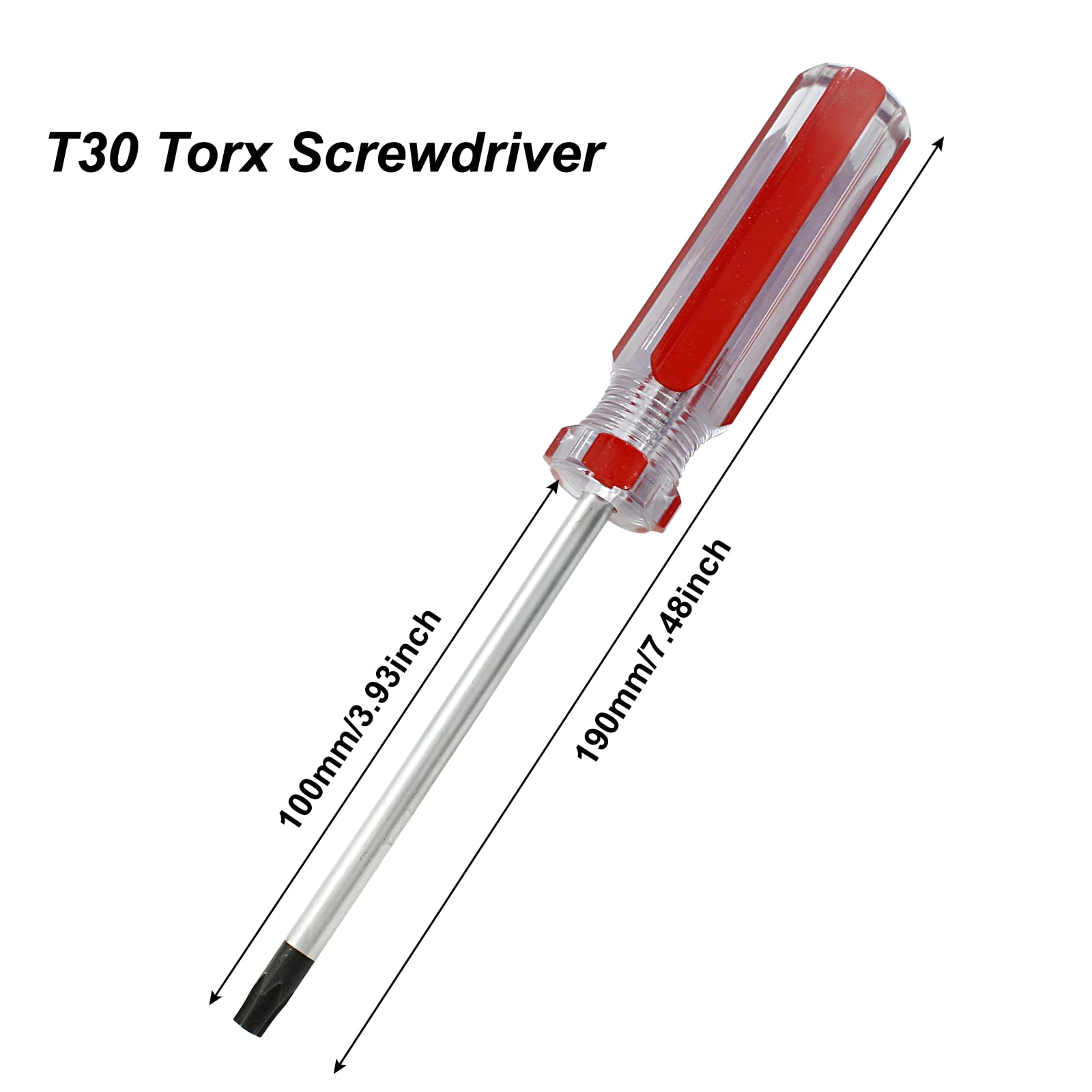 Kyuionty T30 Torx Screwdriver, 100mm(4 Inch) Long Magnetic